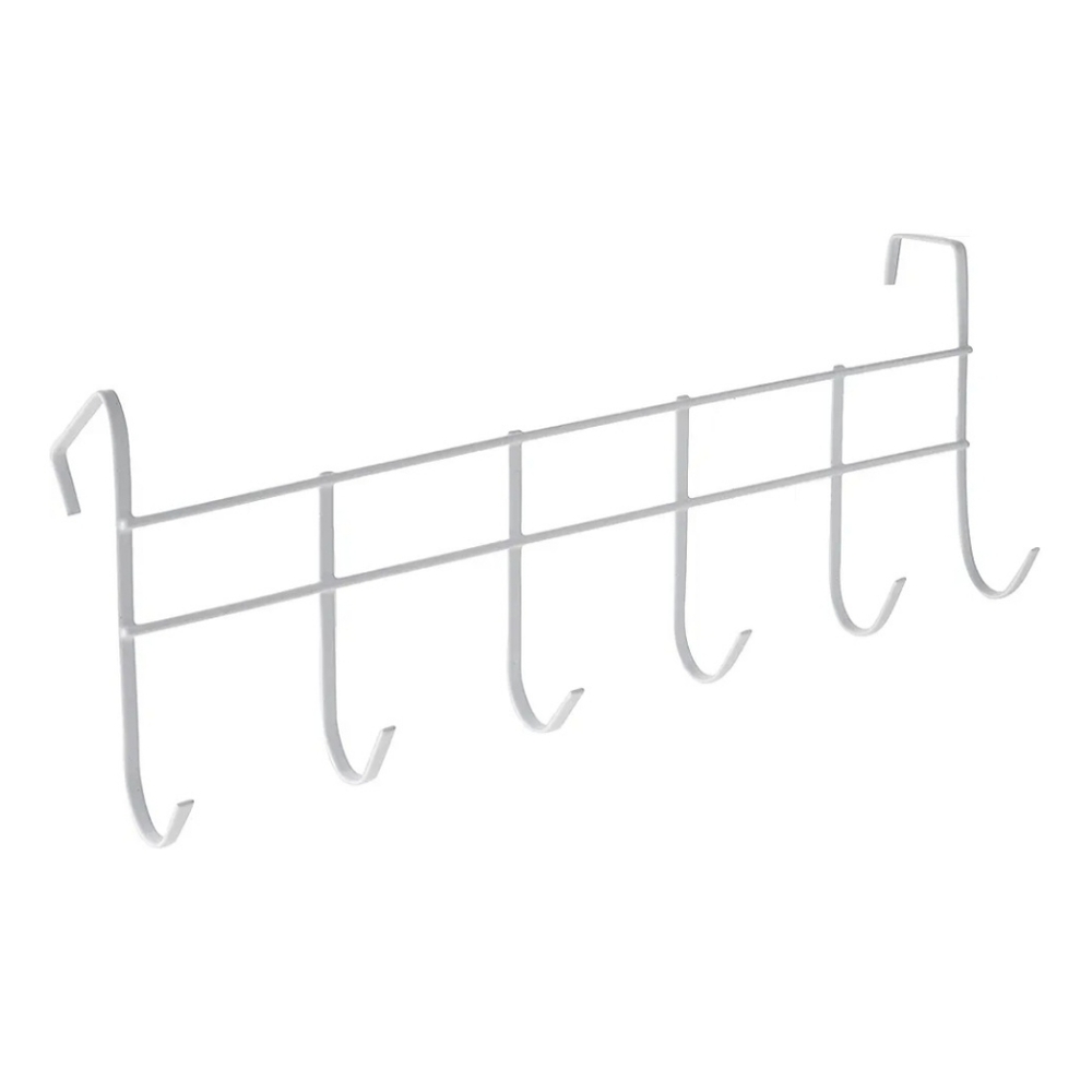 NWOT Set of 6 Hook White Over-the-Door Hook Rack 2 For $12